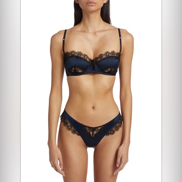 NWT Kiki de Montparnasse Lace Inset Balconette Bra - Picture 4 of 12